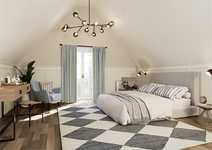 Laurel Stripe, Royal - Made to Measure Curtains - Image 7